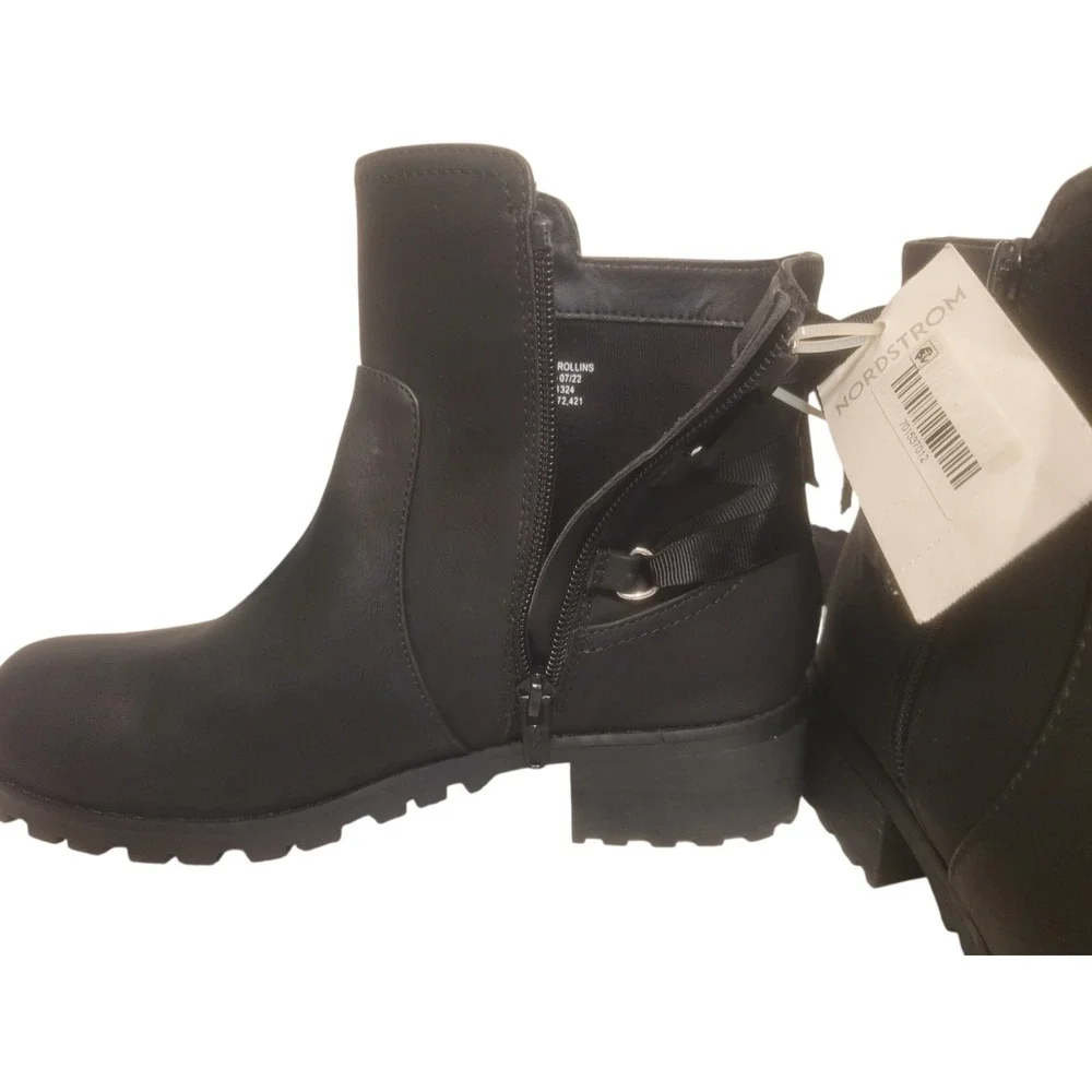 Cute Dolce Vita girls size 5 Rollins black lace up‎ combat style boots NWOB